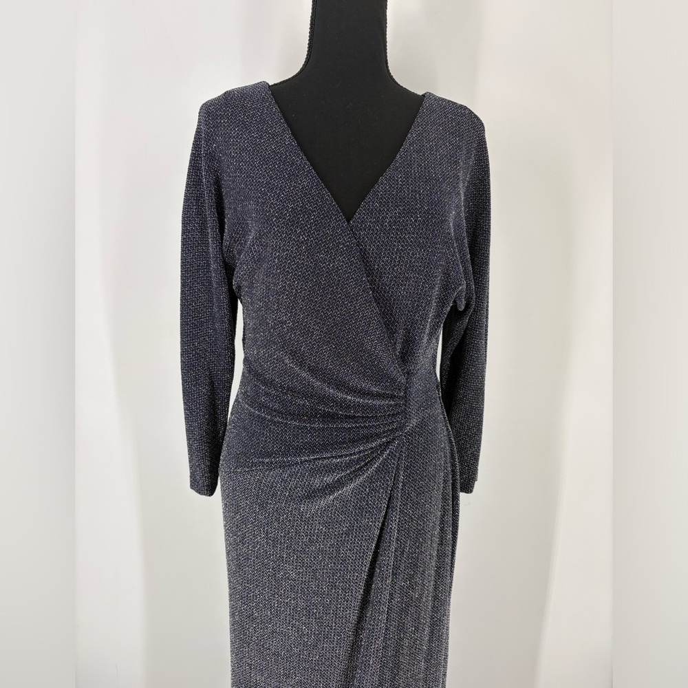 Ralph Lauren Blue Sparkly Dress (B49) - Picture 2 of 10